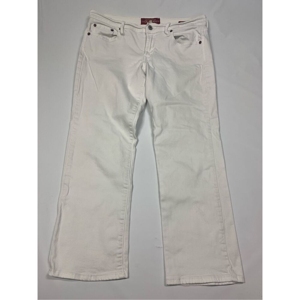 006 Lucky Brand White Denim Jean Sweetn Crop Size 1030